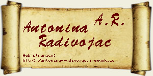 Antonina Radivojac vizit kartica